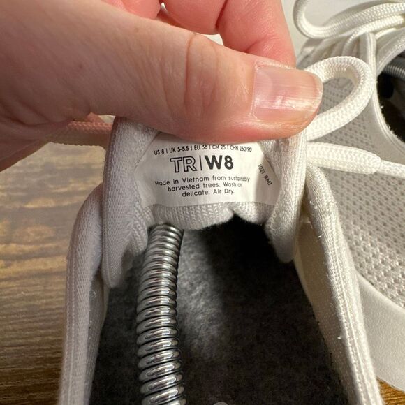 Allbirds Shoes Womens 8 White Tree Runner Trainers Comfort Sneakers - Picture 9 of 11